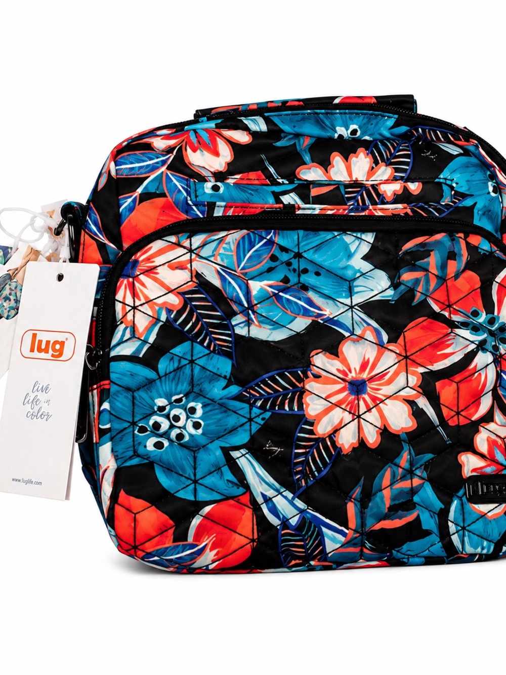 NWT Lug Ranger RFID Crossbody Bag Floral Travel Organizer